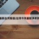 今天最新台湾报道/台湾今天最新消息新闻联播