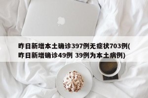 昨日新增本土确诊397例无症状703例(昨日新增确诊49例 39例为本土病例)