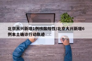 北京大兴新增1例核酸阳性/北京大兴新增6例本土确诊行动轨迹