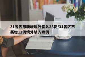 31省区市新增境外输入28例/31省区市新增12例境外输入病例