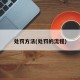 处罚方法(处罚的流程)